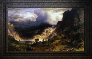 A Storm in the Rocky Mountains Mt. Rosalie by Albert Bierstadt Old Masters Classical Fine Art Reproduction